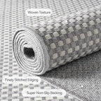 3x5 ft Area Rug Entryway Runner Kitchen Rugs Non Slip Washable Gray | Boho - Image 5