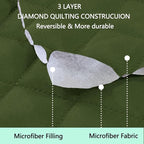 Reversible Oversized Sofa Covers, XL Sofa, Huntergreen/Sage | Couch Cover - Image 3