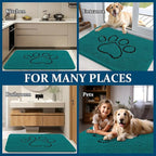 OLANLY Dog Door Mat for Muddy Paws 48x30, Paw Print Design Chenille Mud Mat | - Image 8