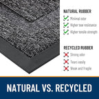 OLANLY Half Circle Front Door Mat Outside 29.5x17 All-Season Rubber Doormat | - Image 4