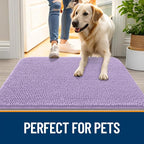 OLANLY Dog Door Mat for Muddy Paws 40x32, Super Absorbent Chenille Mud Mat | - Image 6