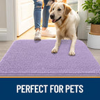OLANLY Dog Door Mat for Muddy Paws 59x24, Super Absorbent Chenille Mud Mat | - Image 6