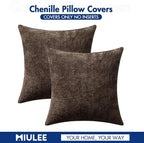 MIULEE Decorative Couch Throw Pillow Covers 22x22 Inch Dark Brown 2 Pack | - Image 6