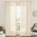 Natural Linen Curtains 120 Inch by LAMIT
