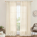 Living Room Linen Curtains 95 Inch by LAMIT