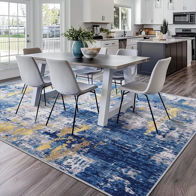 RELEANY Washable 5'x8' Abstract Area Rug - Image 3