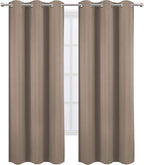 Cappuccino Thermal Blackout Curtains/42 x 95 Inch/Set of 2 Panels Room by Lemomo