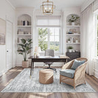 Soalmost 4x6 Area Rug for Living Room, Washable Rugs Non-Slip, Thin Foldable - Image 4