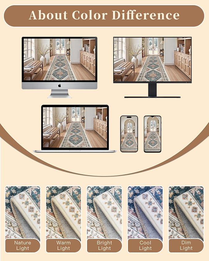 Madane Washable Runner Rugs 2x10 Long - Image 10