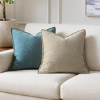 MIULEE Decorative Couch Throw Pillow Covers 20x20 Inch Light Taupe 2 Pack | - Image 4