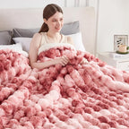 50x60 Inches Ultra-Soft Fuzzy Faux Fur Plush Throw Blanket - Image 2