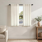 48 Inch Linen Curtains 2 Panels by Pitalk