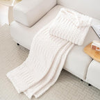 60x80 Inch Beige Twin Blanket - Image 4