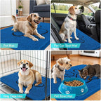 OLANLY Dog Door Mat for Muddy Paws 30x20, Paw Print Design Chenille Mud Mat | - Image 7