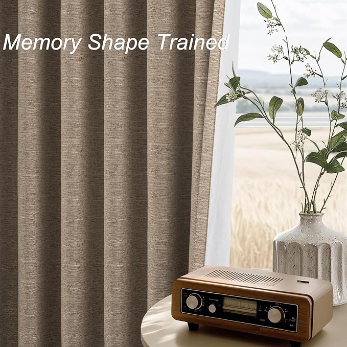 Topfinel Dark Flax 78 Inch Long Curtains - Image 4