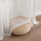 Ivory Sheer Curtains 63 Inches Long 2 Panels Set, Light Filtering Sheer Curtains - Image 5