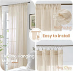 BGment Natural Linen Curtains 96 Inches Long - Image 5