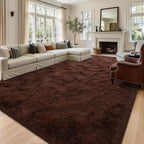8x10 Extra Large Brown Fluffy Area Rug Non-Slip - Image 2