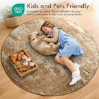 6Ft Round Area Rugs for Living Room, Soft Non-Slip Washable Rugs Modern - Image 5