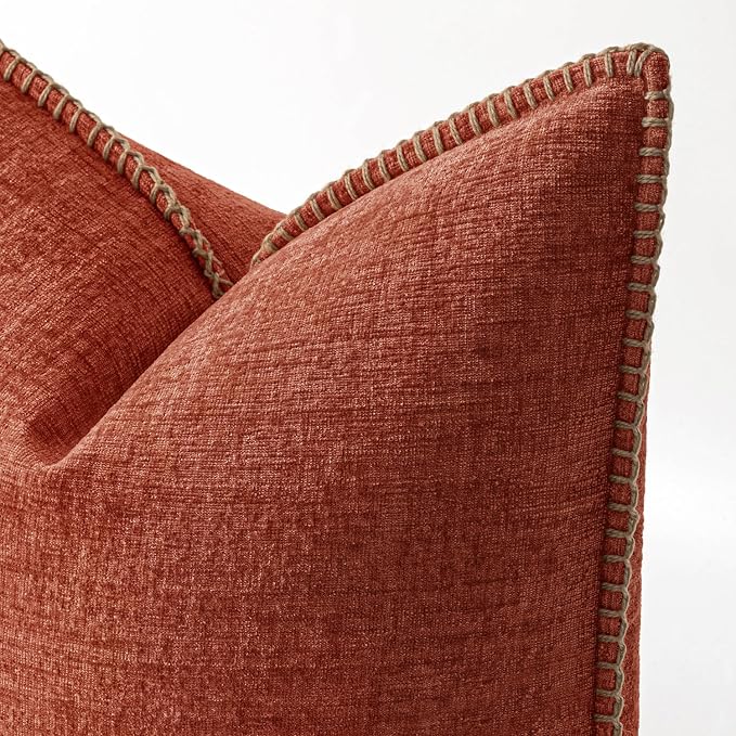 MIULEE Fall Decorative Couch Throw Pillow Covers 18x18 Inch Burnt Orange | 2 - Image 2