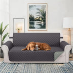 Reversible Oversized Sofa Covers, XL Sofa, Dark Grey/Light Grey - Image 2