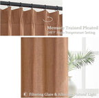 PleatedDrapes Antique Burnt Orange Sheer Autumn Curtains & Drapes 108 Inches - Image 3