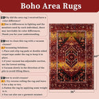 SERISSA 3x5 Washable Non Slip Boho Area Rug - Image 2