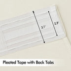 MIULEE Beige White Back Tab Blackout Curtains 52x72 Inches Long 2 Panel Set | - Image 4