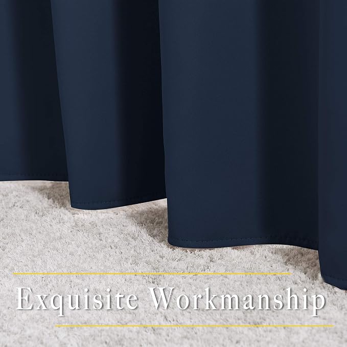NICETOWN Navy Curtains 96 inches Long, Grommet Thermal Insulated Blackout - Image 6