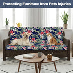CALBODE 12 Pcs Stretch Outdoor Seat Cushion Covers, Tropical Floral, - Image 6