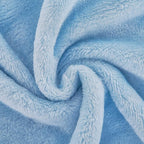Light Blue Fleece Plush Throw Blanket 108"x90"for Couch Fuzzy Cozy Flannel | - Image 4