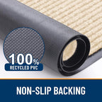 OLANLY 2-Pack Front Door Mats 47x32, Waterproof Heavy-Duty Doormats | Beige - Image 3