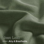Forest Green Linen Curtains 102 Inches Long - Image 3