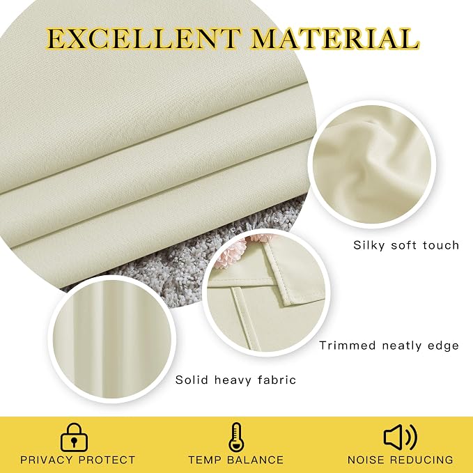 NICETOWN Light Block Window Curtains 84" Length - Image 4