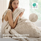 Bedsure GentleSoft Beige Throw Blanket - Image 4