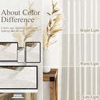 Cream Linen Curtains 108 inches Long - Image 4