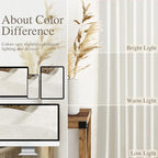 Cream Linen Curtains 117 Inches Long - Image 3