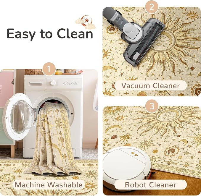 Vacuum-Friendly, 2x3 Washable Area Rug - Image 5