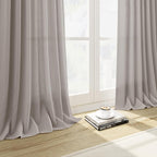Stone Grey Linen Curtains 90 Inches Long - Image 5