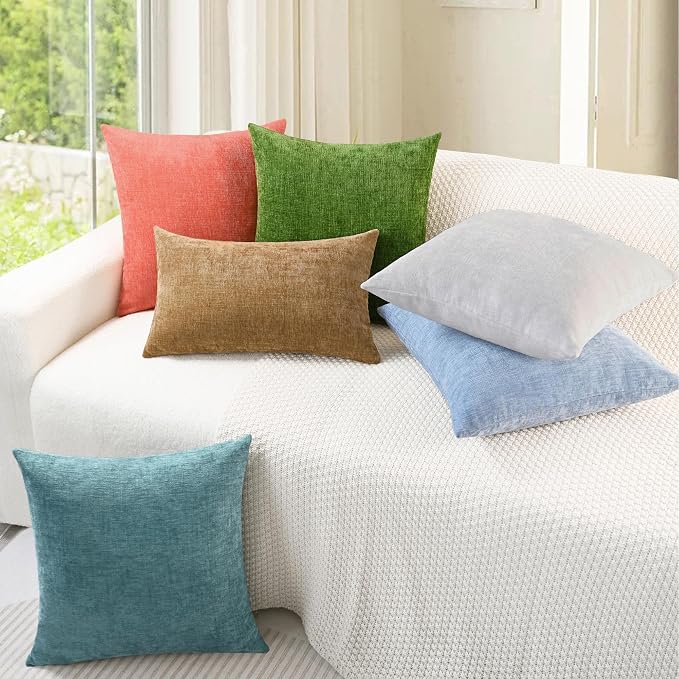 CaliTime Decorative Couch Throw Pillow Covers 26 X 26 Inches Living Coral | - Image 4
