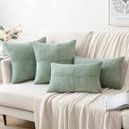 MIULEE Greyish Green Decorative Throw Pillow Covers - Image 4