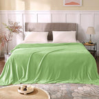 BEDELITE Fleece Blanket Soft Plush King Bed Blanket Grass Green 108"x90" | - Image 3