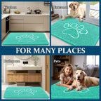 OLANLY Dog Door Mat for Muddy Paws 30x20, Paw Print Design Chenille Mud Mat | - Image 8