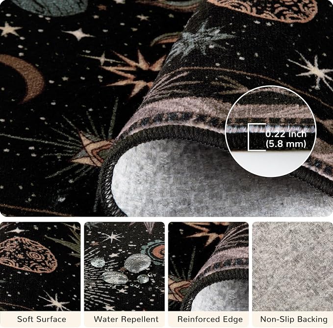 Vacuum-Friendly, 7x9 Washable Area Rug - Image 3