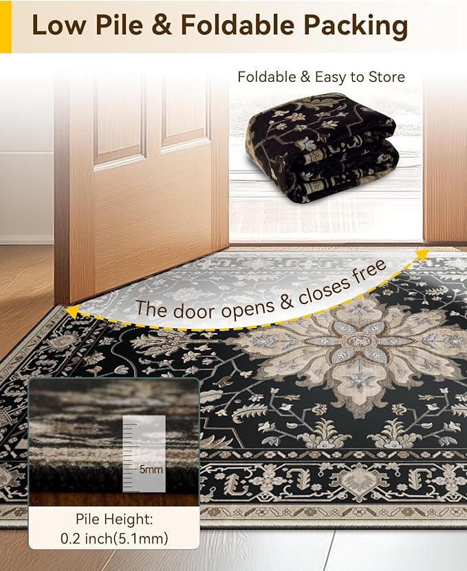 RELEANY Washable Area Rug, Runner 3'x20', Water Repellent, Pet Friendly - Image 5