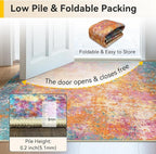 RELEANY Washable Runner 2'x6' Abstract Area Rug - Image 8