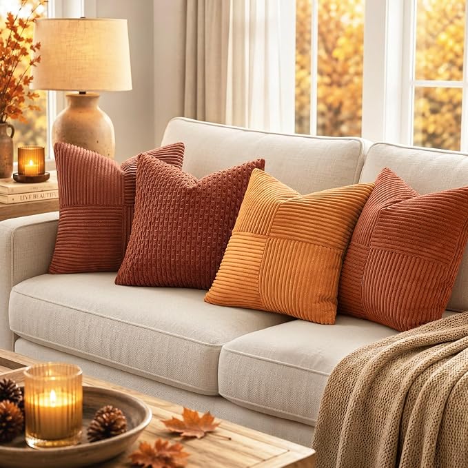 MIULEE Fall Rust Decorative Lumbar Throw Pillow Covers 14x24 Inch 2 Pack | Boho - Image 4