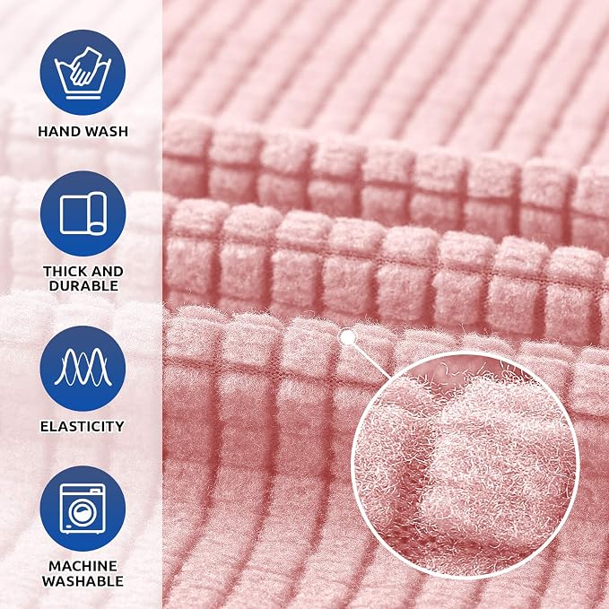 Stretch Oversized Couch Covers for Sofa Slipcover, Dusty Pink | 1-Piece - Image 3