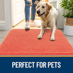 OLANLY Dog Door Mat for Muddy Paws 70x35, Super Absorbent Chenille Mud Mat | - Image 6