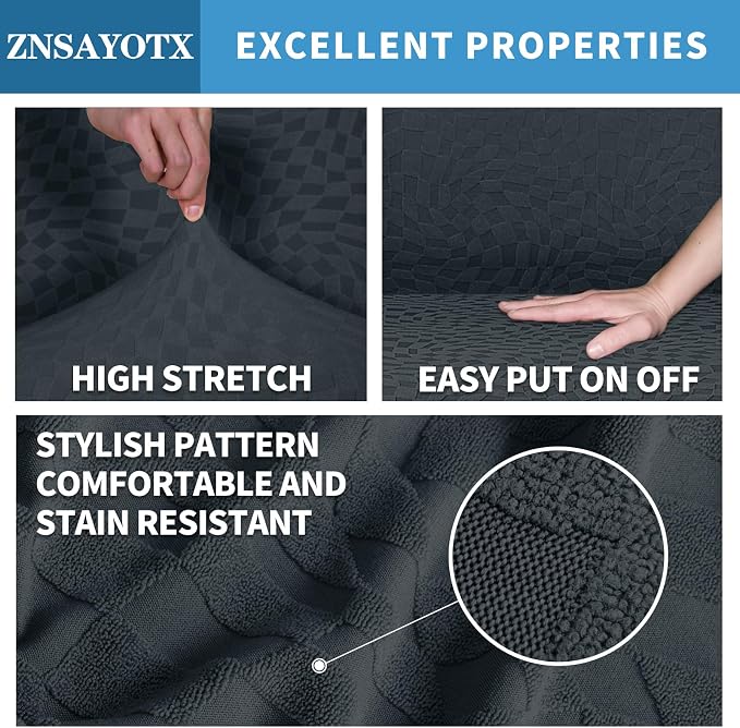 ZNSAYOTX 1 Piece Stretch Loveseat Covers - Image 3